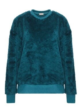 Summer & Rose Sherpa Pullover: Emerald Green. Size Plus